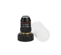 Lentille d'objectif achromatique 195 4X 10X 20X 40X 60X 100X, revêtement de lentille de Microscope biologique RMS 20.2mm, Interface à filetage Standard(4X)