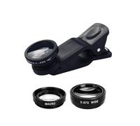 Lentille Fish Eye pour téléphones,Objectif fisheye universel 3 en 1 pour téléphone - Objectif de caméra de téléphone Objectif Fisheye 180 ° + objectif Macro 10X + objectif grand Angle 0.67X pour Smart