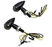 Lentille fumée Mini Black Bullet clignotant indicateur de contrôle pour Cafe Racer Cruiser