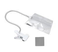 Lentille grossissante de Grande Taille 4X avec col de Cygne Flexible, loupe à Champ de Vision Complet pour la Lecture des Personnes âgées, loupe à Clip pour Bureau pour Livres et j