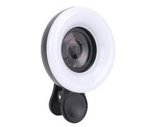 Lentille Macro pour Le Téléphone, 15x Objectif Grand Angle avec Mini-Clip Légère Lumière, Clip Portable Rechargeable sur Les Objectifs LED Remplissage de la Lumière