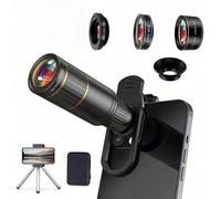 Lentille zoom monoculaire 22X, ce télescope monoculaire 22X peut être utilisé comme un objectif téléphoto externe pour la photographie en extérieur, avec une qualité d'image haute définition, compatib