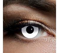 Lentilles colorées 1 SEMAINE zombie ou vampire Halloween Lentilles blanche maquillage Halloween maquillage zombies blanc - sans correction