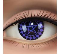 Lentilles couleur cosplay - manga, anime noir Violet Buttler Pour Halloween, fantaisie, Carnaval + étuis à lentilles de contact I 1 paire (2 pièces) I sans correction I 0,00 Dioptries MERALENS
