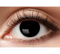 Lentilles de contact Balinco colorées, sans amidon, Lentilles à motifs, pour Cosplay, Carnaval, Mardi gras, Dia de los Muertos, Fête, Festival, pas correctif (Noir Solide)