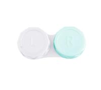 Lentilles de contact bleues Lunettes Double Store Case-Boîte Contact Outils de beauté cosmétiques pour lentilles de contact 4 oz (Vert menthe, Taille unique)