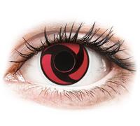 Lentilles de contact ColourVue Crazy Rouge Mangekyu Puissance: 0.00, BC: 8.60, Diamètre: 14.00 0.00
