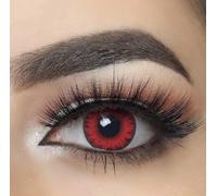 Lentilles De Contact De Couleur Fantaisie Crazy Lens Cosplay Yeux Volturi Vampire Twilight Rouge 12 Mois Etui Offert Sans Correction