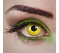 Lentilles De Contact-Lentilles De Couleur Pour Un Jour ¿ Yellow Fear-Lentilles Jaunes Sans Correction Pour Halloween & Les Fêtes Costumées