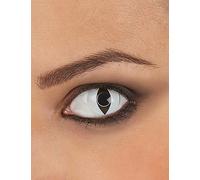 Lentilles de contact oeil reptile blanc - Taille Unique sans correction