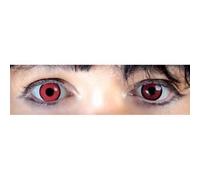 Lentilles de Contact - Rouge Cercle Noir - Utilisables 6 Mois - Mixte - Synthétique