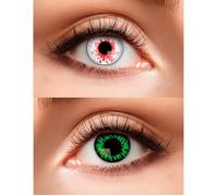 Lentilles de contact sans correction duo sanglant et vert adulte