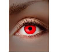Lentilles de contact sans correction fantaisie UV rouge adulte