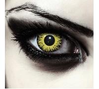 Lentilles de couleur Designlenses, deux lentilles de couleur jaune sans correction pour halloween exorciste costume ou C 217934
