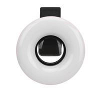 Lentilles de téléphone portable à clipser, 200 MAh Batterie 5 Luminosité réglable Mini Clip Anneau Lumière Zoom 15X pour la Photographie (PINK)