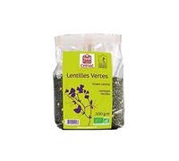 lentilles vertes 500 grs celnat agriculture biologique