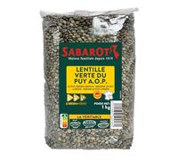 Lentilles vertes du Puy A.O.P. - Sachet 1kg - Sabarot