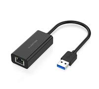 LENTION Adaptateur réseau Ethernet Gigabit USB 3.0 à RJ45 LAN Hub câblé pour Ethernet 1000 Mbps Compatible avec Nintendo Switch, MacBook, Chromebook, Surface, Mac OS, Win OS, Linux, Plus (Noir)