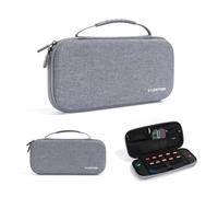 LENTION Housse pour Switch 2, Étui de Transport Rigide avec 10 Emplacements pour Cartes de Jeu, Coque Léger Portable pour Console Switch 2 - Gris