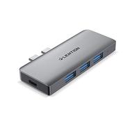 LENTION Hub USB C avec 1 Port USB C (100W PD + 40 Gbps de données), 3 Ports USB 3.0 et Lecteur de Cartes SD/TF, Adaptateur USB C 6 en 1 Compatible MacBook Pro 2023-2016, Mac Air, etc (CS62, Gris)