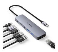 LENTION Hub USB C avec Ethernet 1000 Mbps RJ45 LAN, PD 100 W, HDMI 4K @ 60 Hz, adaptateur USB 3.0 vers HDMI, station d'accueil compatible avec MacBook Pro/Air, iPhone 17/16/15 Pro Max, Surface