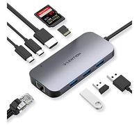 LENTION Hub USB C avec HDMI 4 K, Gigabit Ethernet, Lecteur de Cartes, 3 USB 3.0, 100W PD, Dock USB C Compatible avec MacBook Pro/Air 2025-2016, Mac Air/Surface, Chromebook (CE57se, Gris Sidéral)
