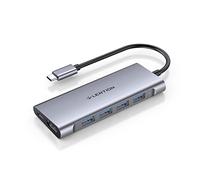 LENTION Hub USB C avec HDMI 4K, 4 USB 3.0, Charge de Type C Adaptateur USB C Compatible MacBook Pro 2023-2016, Nouveau Mac Air, iPhone 15 Plus Pro Max, Autres appareils de Type C (C35H, Gris)