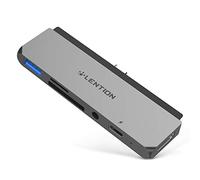 LENTION Hub USB C avec HDMI 4K, USB 3.0, Lecteur de Carte SD/Micro SD, Port de Charge Type C et AUX 3,5 mm, Adaptateur USB C Compatible MacBook Air/Pro 2023-2016, Nouvel iPad Pro, etc (CS17, Gris)