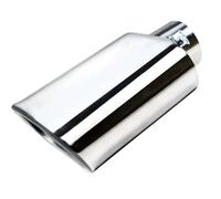 LENTLY d'échappement Voiture Arrière Embout de Tuyau d'échappement rectangulaire en Acier Inoxydable chromé, Embout carré, Accessoires de Silencieux de Voiture Sortie d'échappement