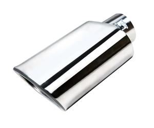 LENTLY d'échappement Voiture Arrière Embout de Tuyau d'échappement rectangulaire en Acier Inoxydable chromé, Embout carré, Accessoires de Silencieux de Voiture Sortie d'échappement