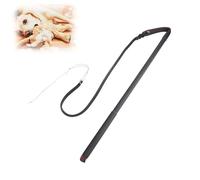 LenTLy Fouet de Dressage pour Chiens, Batte de Fouet de Dressage pour Chiens en Peau de Vache Artificielle avec Poignée pour Chiens de Taille Moyenne et Grande
