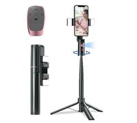 LenTok Trépied de téléphone de suivi de voiture avec télécommande, support de téléphone rotatif extensible 360 suivant votre mouvement, bâton de selfie de voyage pour iPhone Tiktok YouTube Vlog