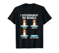 L'entraînement du Beagle Assis couché au Pied T-Shirt