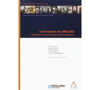 L'entreprise En Difficulte - Solutions Et Nouveaux Outils Juridiques
