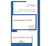 L'Entreprise et l'illicite Travaux du cerjda - volume 2 - Georges Virassamy - L'harmattan - broché - Etude
