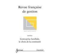 L'entreprise familiale le choix de la continuite revue franc - Collectif - Hermes Science Publications - broché - Livre
