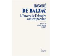 L'Envers de l'histoire contemporaine - Honoré De Balzac - La Onzieme Heure - broché - Roman