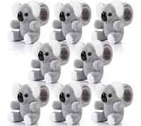Lenwen Lot de 8 bracelets en forme d'ours koala en peluche pour enfants, bracelets mignons pour fête d'anniversaire, cadeaux pour garçons et filles