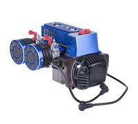 LenyKingPro Moteur à essence double cylindre en ligne 60 cc 15 HP pour voiture 1/5 RC HPI Baja LOSI 5T avec démarrage manuel et refroidissement à air forcé