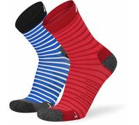 Lenz 1.0 Outdoor Chaussettes pour enfants, rouge-bleu, taille 31 32 33 34 pour des gamins