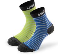 Lenz 1.0 Outdoor Chaussettes pour enfants, bleu/vert, Taille 27-30