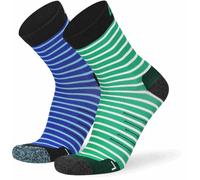 Lenz 1.0 Outdoor Chaussettes pour enfants, vert-bleu, taille 35 36 37 38 pour des gamins