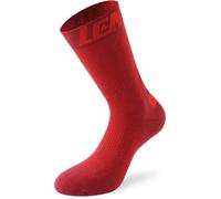 Lenz 7.0 Mid Merino Compression Chaussettes, Rouge, Taille 35-38