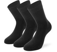 Lenz Basic Chaussettes Femme - Paquet de 3, noir, Taille 39-42