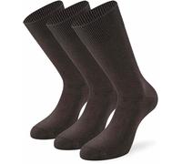 Lenz Basic Chaussettes - Paquet de 3, Brun foncé, Taille 43-46