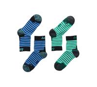 Lenz 1.0 Outdoor Chaussettes pour enfants, vert-bleu, taille 24 25 26 pour des gamins