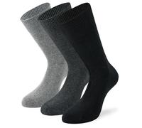 Lenz Basic Chaussettes - Paquet de 3, noir/anthracite/gris, Taille 39-42