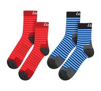Lenz 1.0 Outdoor Chaussettes pour enfants, bleu/rouge, Taille 27-30