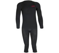 Lenz Merino 3/4 Ensemble de sous-vêtements fonctionnels, noir, taille L XL pour homme