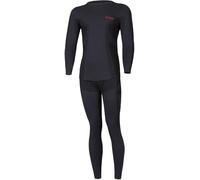 Lenz Merino Ensemble de sous-vêtements fonctionnels, noir, Taille L/XL